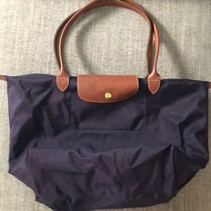 Longchamp Le Pliage violet bag